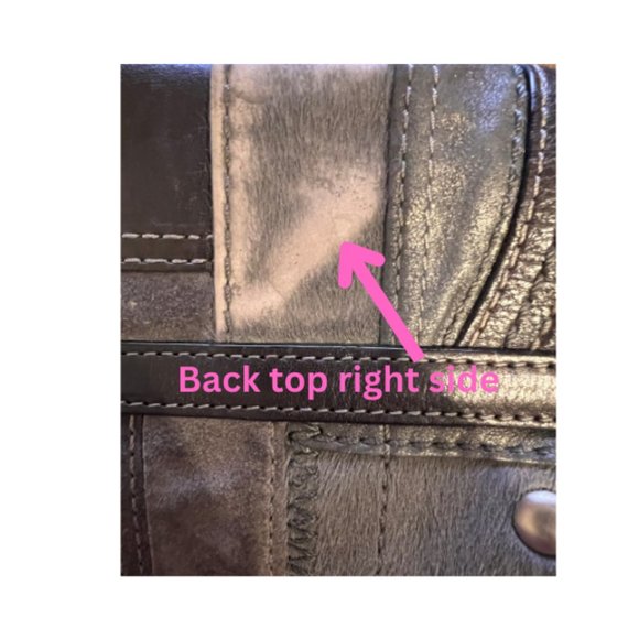 RARE Coach Legacy Over Sized Leather Patchwork Haircalf Clutch - Picture 5 of 6